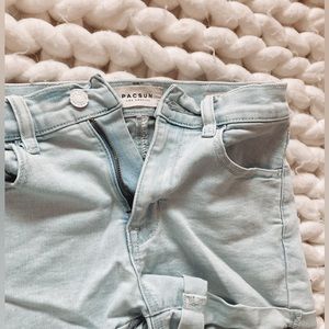 Pacsun light-washed cuffed jean shorts